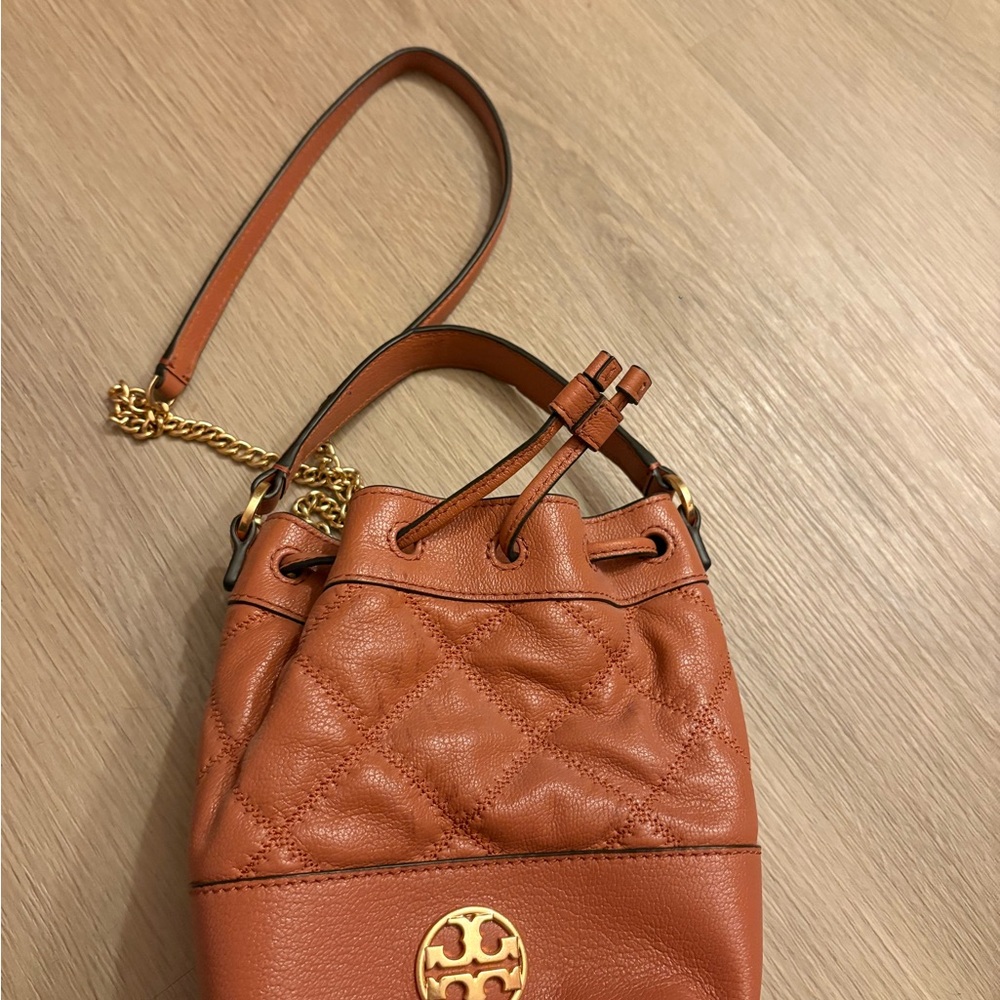 Tory Burch Leather Bucket Bag